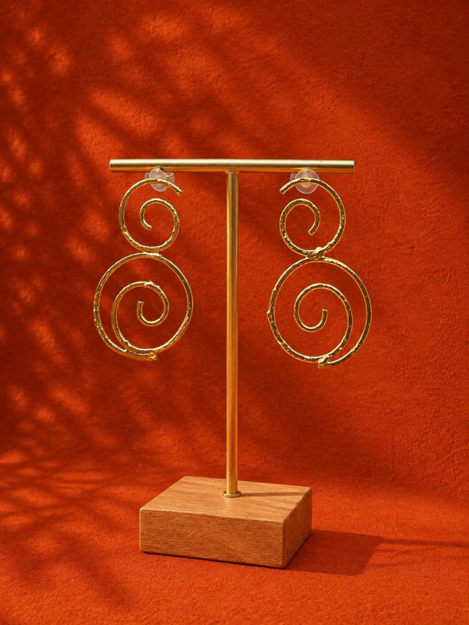 Boucles d'oreilles africain en bronze